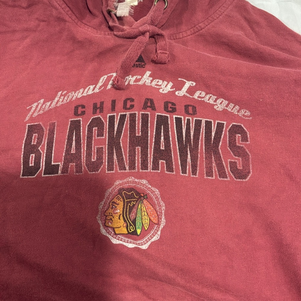 Vintage Majestic Chicago Blackhawks Pullover Hoodie Mens Xl? - Picture 2 of 9